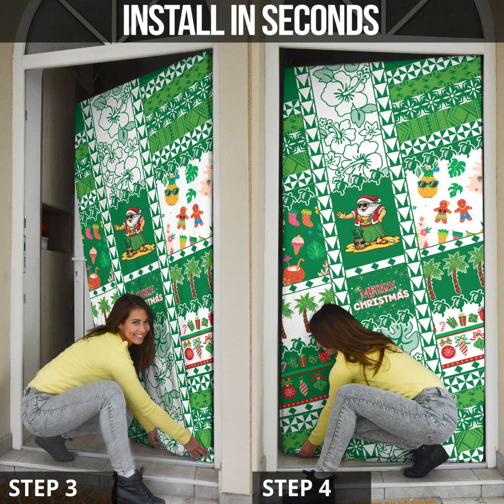 Norfolk Island Christmas Door Cover Festive Beach Vibes LT05 - Polynesian Pride