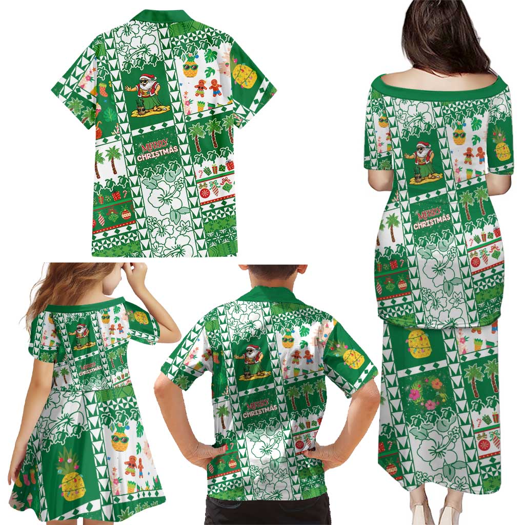 Norfolk Island Christmas Family Matching Puletasi and Hawaiian Shirt Festive Beach Vibes LT05 - Polynesian Pride