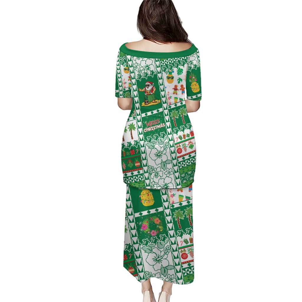 Norfolk Island Christmas Family Matching Puletasi and Hawaiian Shirt Festive Beach Vibes LT05 - Polynesian Pride