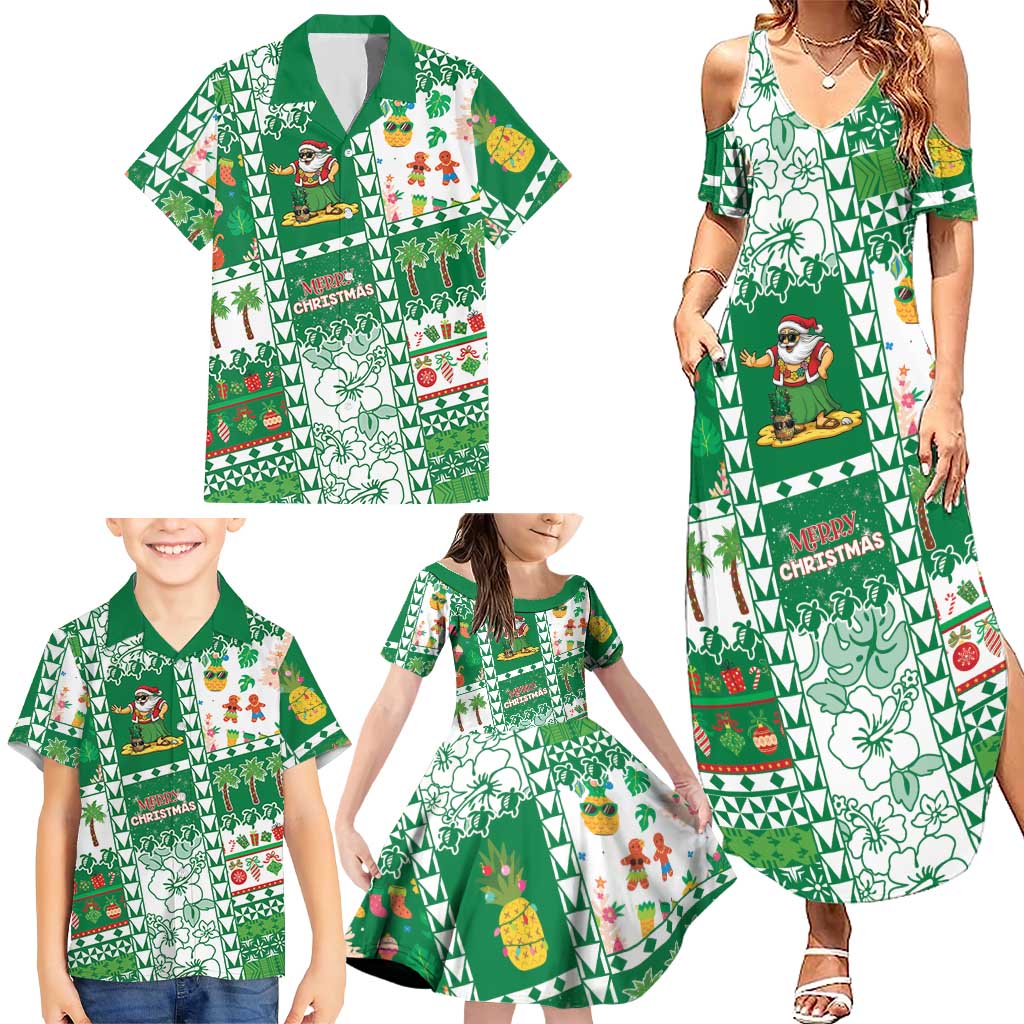 Norfolk Island Christmas Family Matching Summer Maxi Dress and Hawaiian Shirt Festive Beach Vibes LT05 - Polynesian Pride