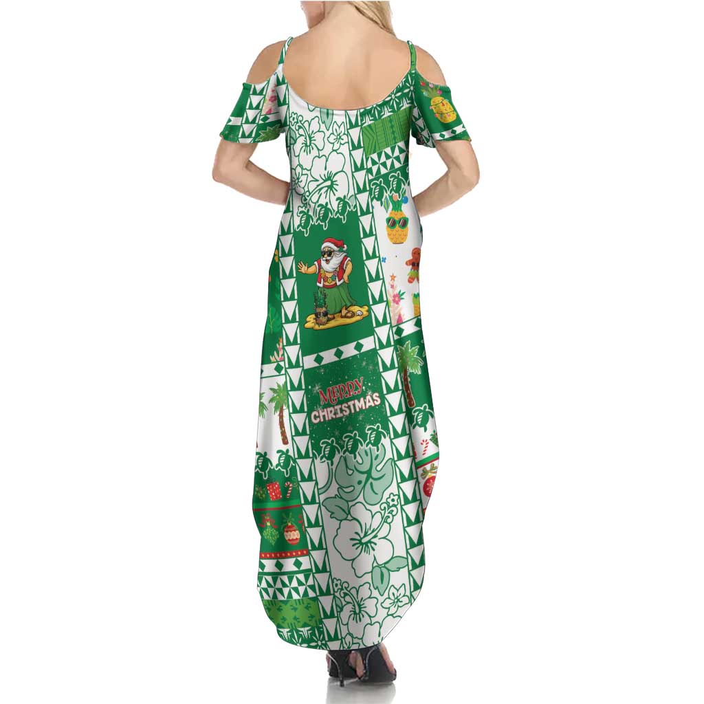 Norfolk Island Christmas Family Matching Summer Maxi Dress and Hawaiian Shirt Festive Beach Vibes LT05 - Polynesian Pride