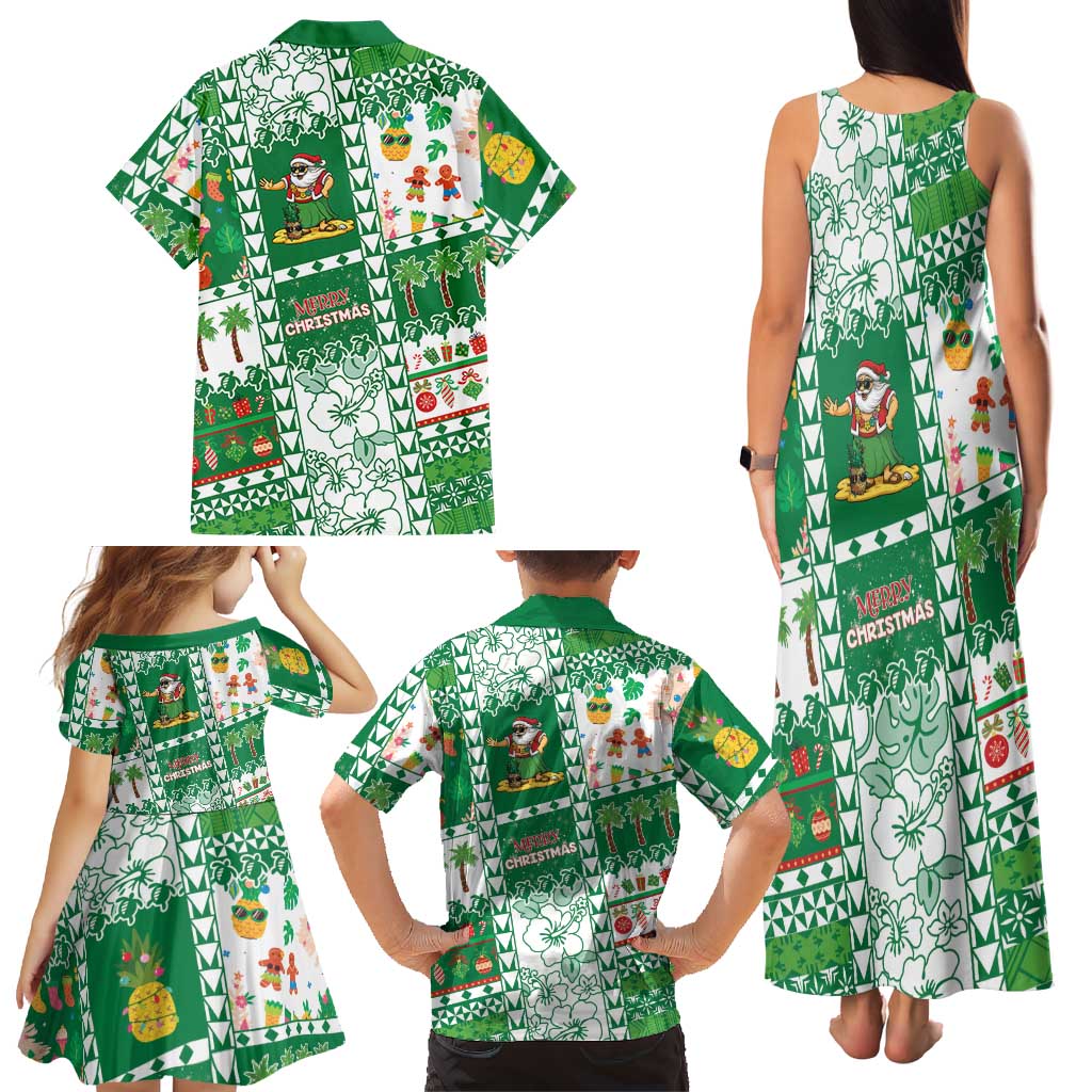 Norfolk Island Christmas Family Matching Tank Maxi Dress and Hawaiian Shirt Festive Beach Vibes LT05 - Polynesian Pride