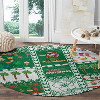 Norfolk Island Christmas Round Carpet Festive Beach Vibes LT05 - Polynesian Pride