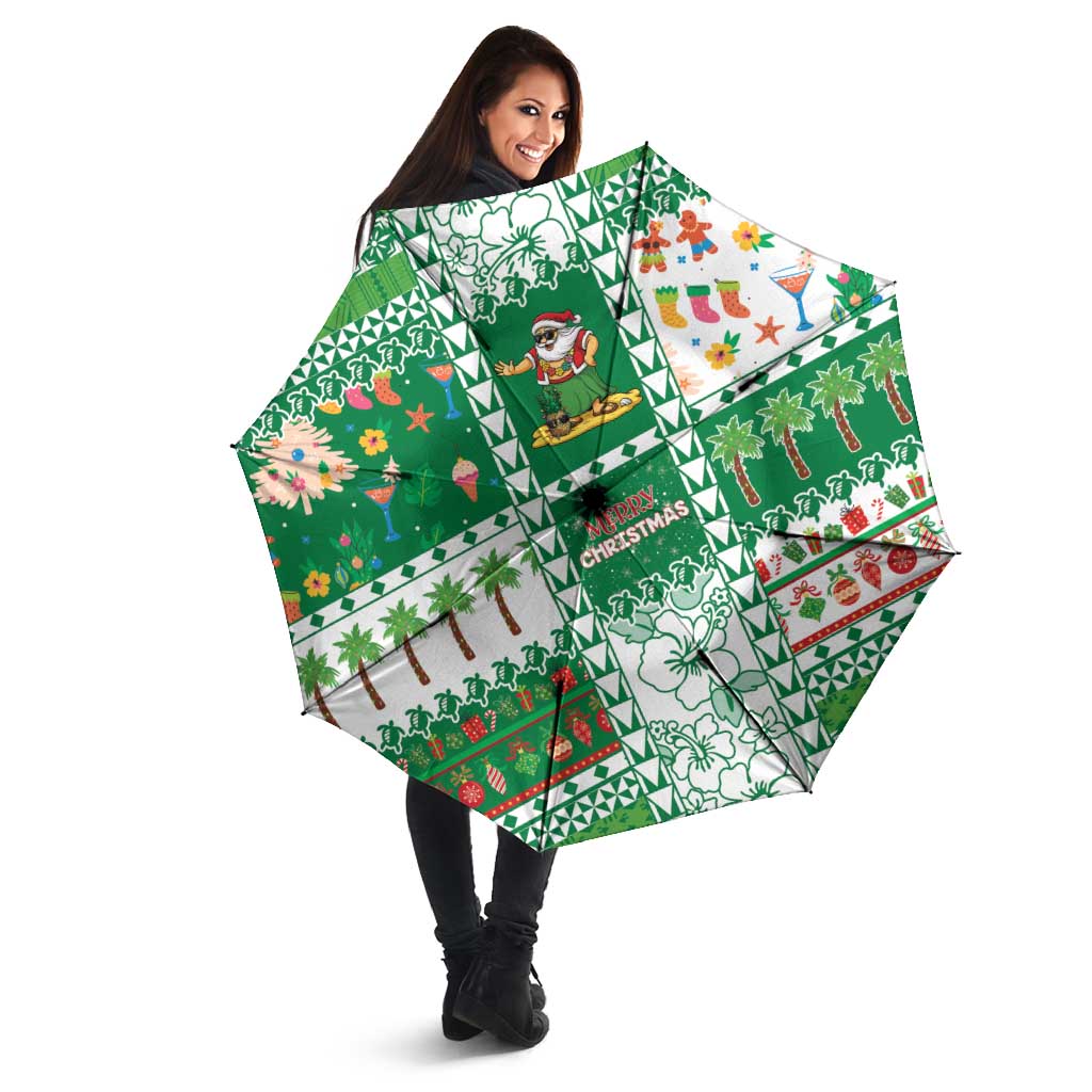 Norfolk Island Christmas Umbrella Festive Beach Vibes - Polynesian Pride