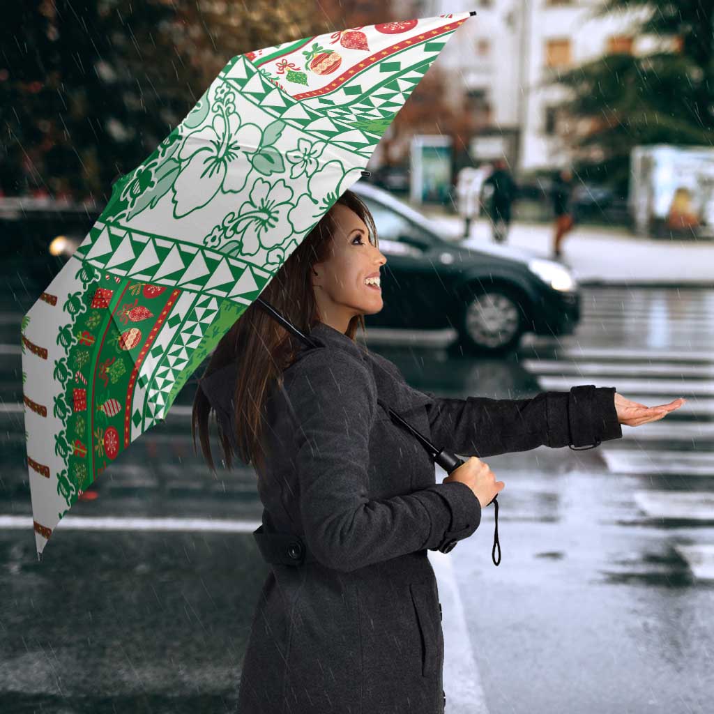 Norfolk Island Christmas Umbrella Festive Beach Vibes - Polynesian Pride