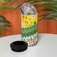Pitcairn Islands Christmas 4 in 1 Can Cooler Tumbler Festive Beach Vibes - Polynesian Pride