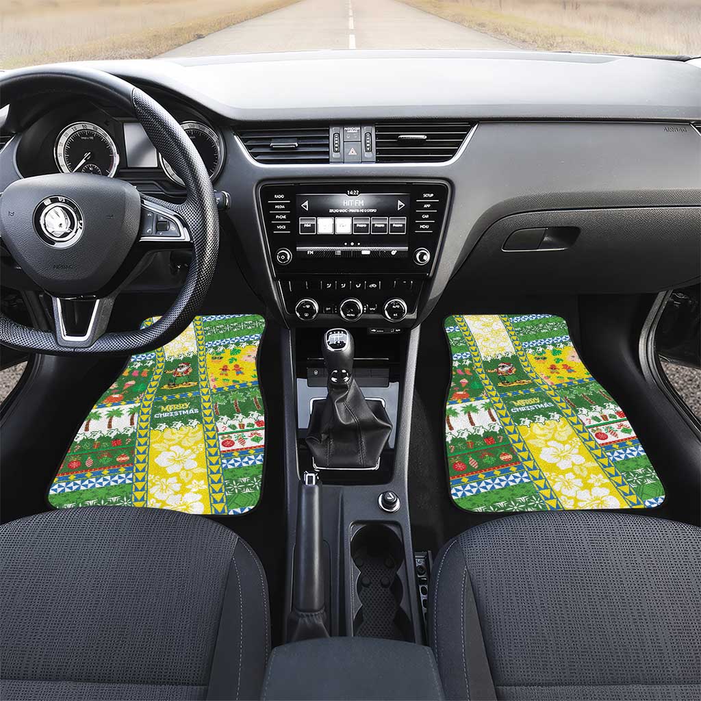 Pitcairn Islands Christmas Car Mats Festive Beach Vibes - Polynesian Pride
