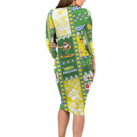 Pitcairn Islands Christmas Family Matching Long Sleeve Bodycon Dress and Hawaiian Shirt Festive Beach Vibes LT05 - Polynesian Pride