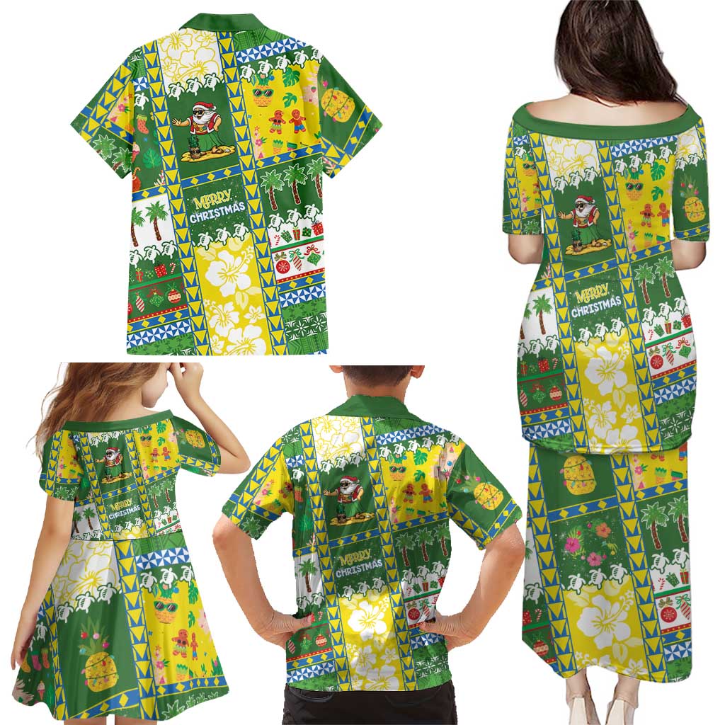 Pitcairn Islands Christmas Family Matching Puletasi and Hawaiian Shirt Festive Beach Vibes LT05 - Polynesian Pride
