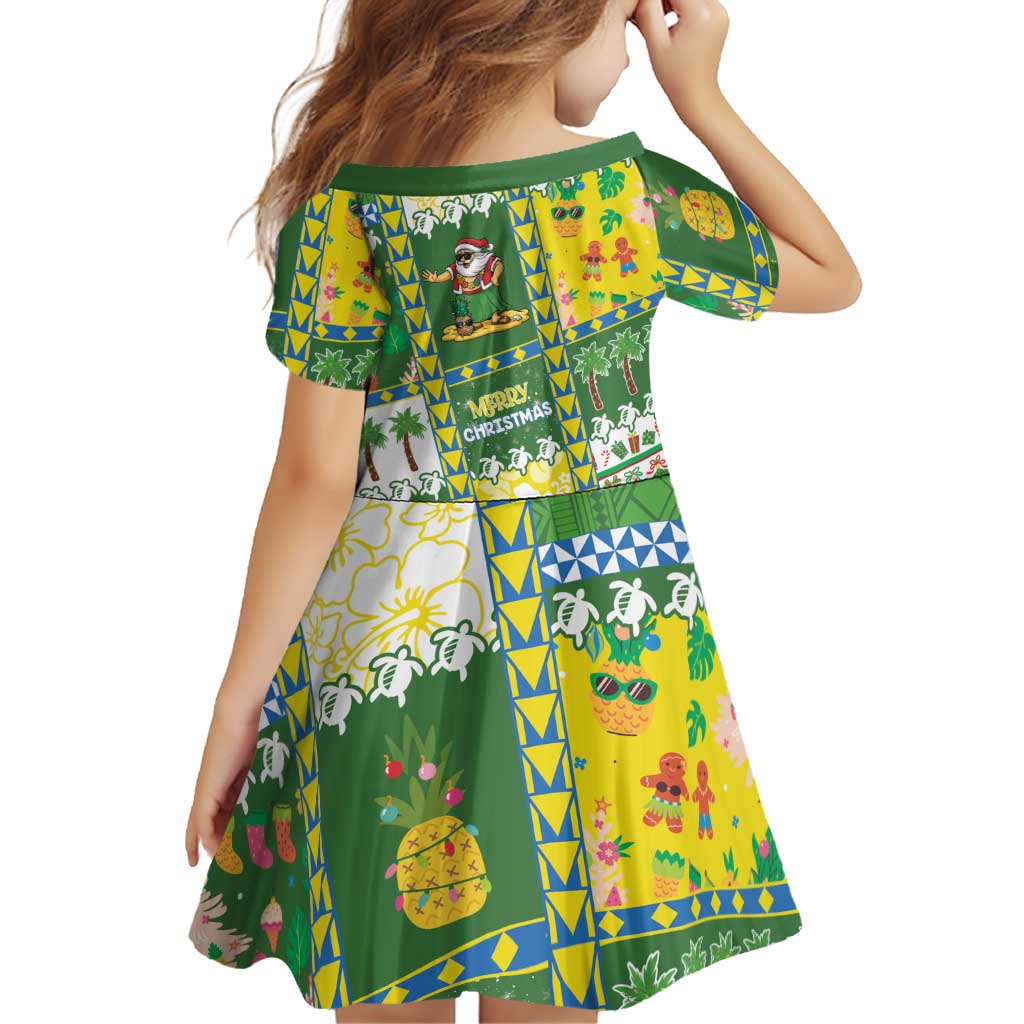 Pitcairn Islands Christmas Family Matching Short Sleeve Bodycon Dress and Hawaiian Shirt Festive Beach Vibes LT05 - Polynesian Pride