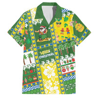 Pitcairn Islands Christmas Family Matching Summer Maxi Dress and Hawaiian Shirt Festive Beach Vibes LT05 Dad's Shirt - Short Sleeve Colorful - Polynesian Pride