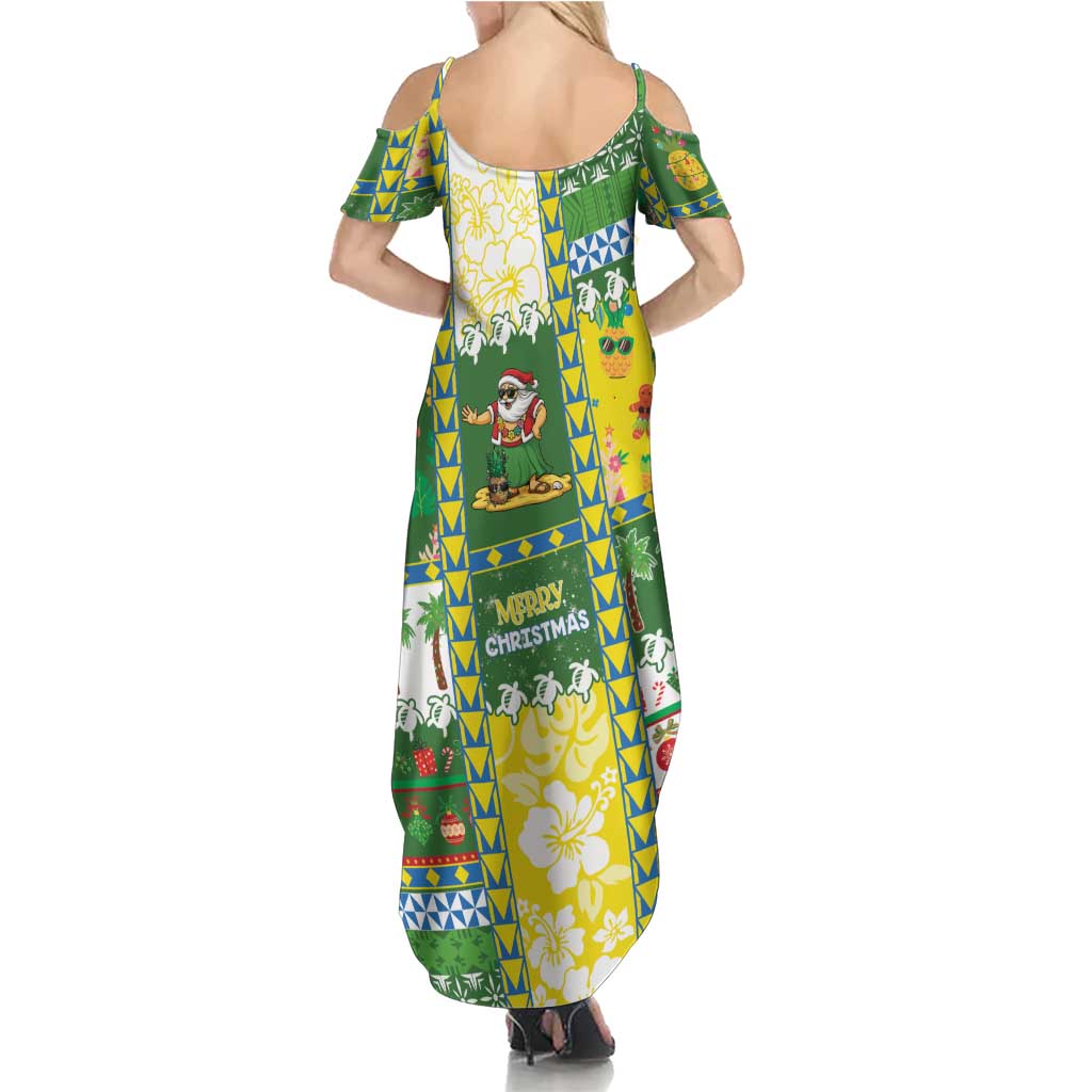 Pitcairn Islands Christmas Family Matching Summer Maxi Dress and Hawaiian Shirt Festive Beach Vibes LT05 - Polynesian Pride