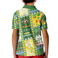 Pitcairn Islands Christmas Kid Polo Shirt Festive Beach Vibes - Polynesian Pride