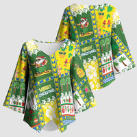 Pitcairn Islands Christmas Kimono Sleeve Blouse Festive Beach Vibes LT05 - Polynesian Pride