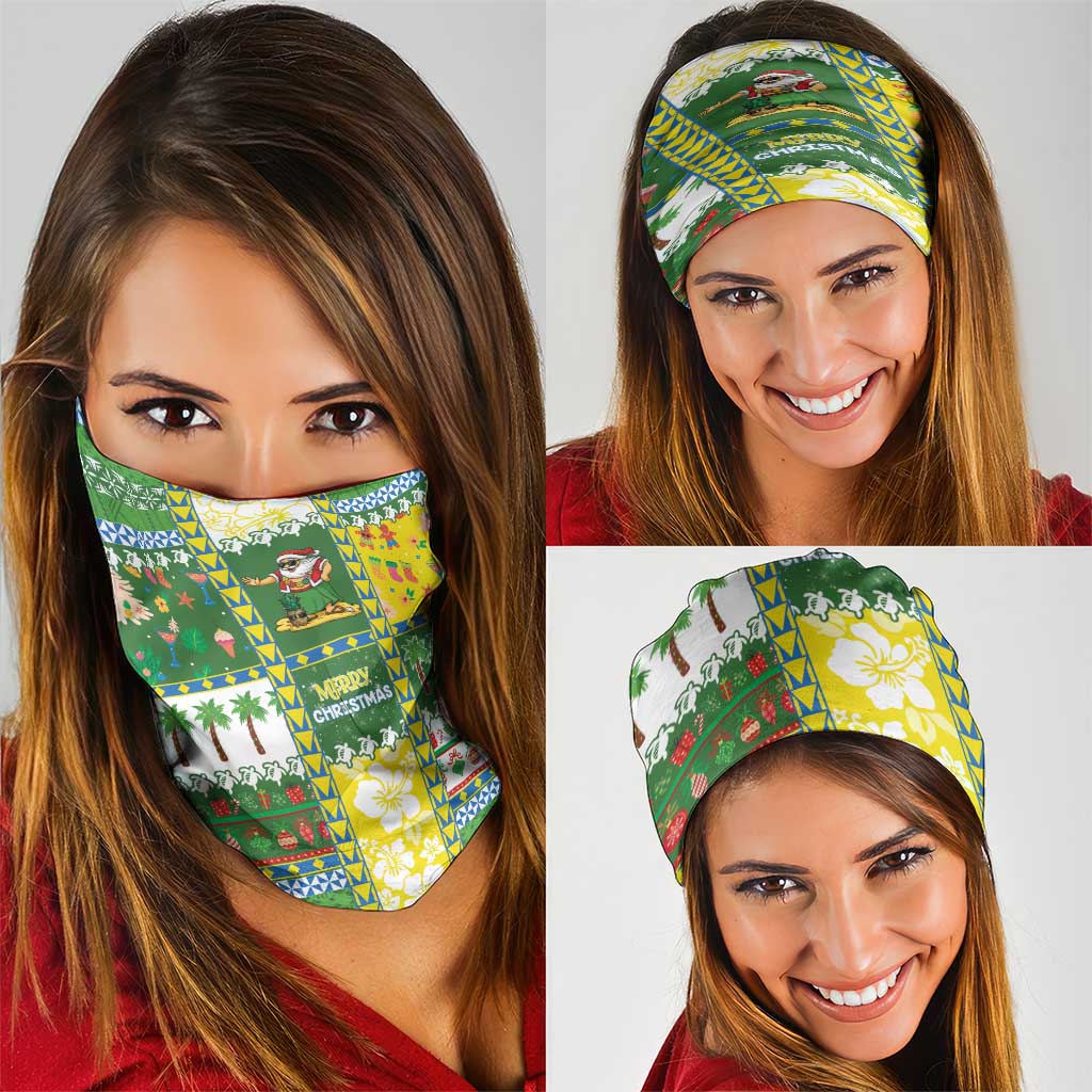 Pitcairn Islands Christmas Neck Gaiter Festive Beach Vibes - Polynesian Pride