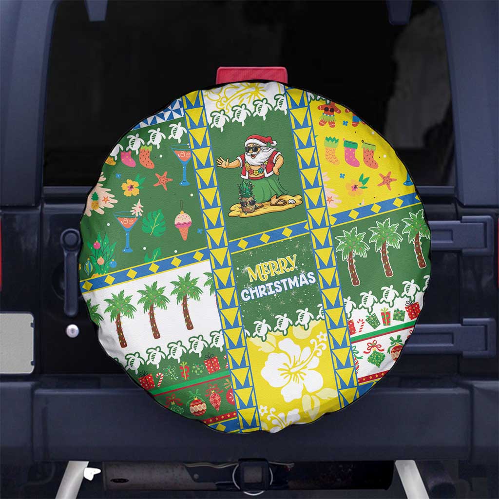 Pitcairn Islands Christmas Spare Tire Cover Festive Beach Vibes LT05 No hole Colorful - Polynesian Pride