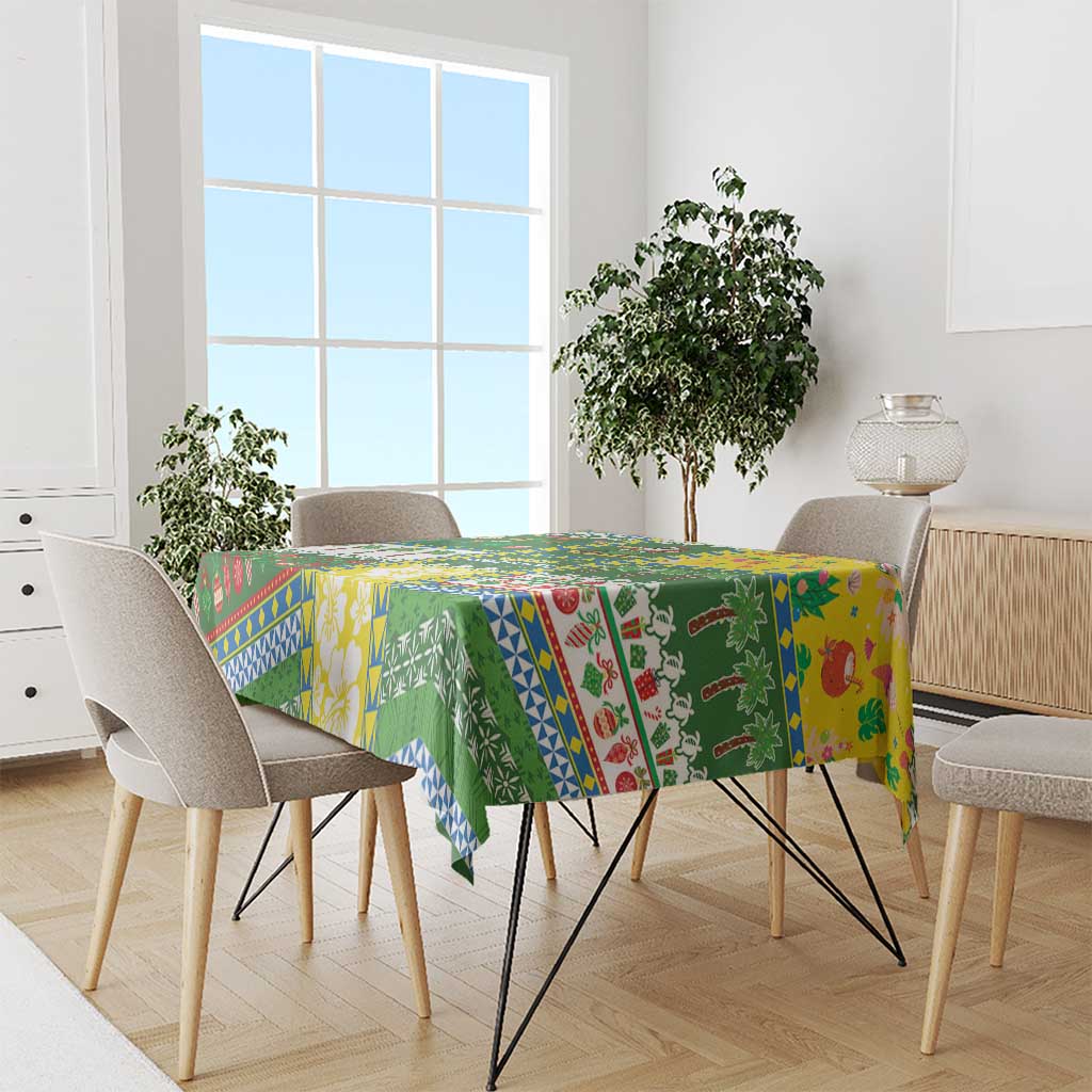 Pitcairn Islands Christmas Tablecloth Festive Beach Vibes - Polynesian Pride