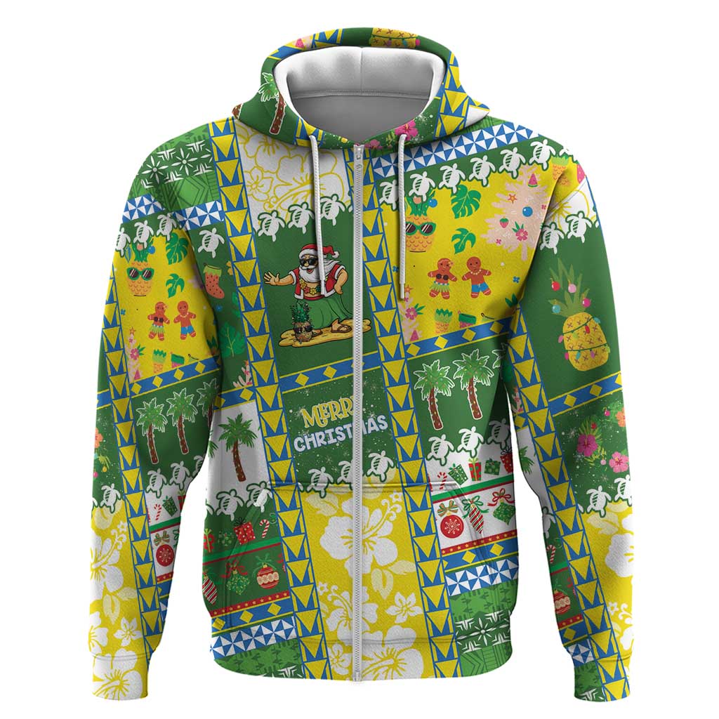 Pitcairn Islands Christmas Zip Hoodie Festive Beach Vibes LT05 Zip Hoodie Colorful - Polynesian Pride