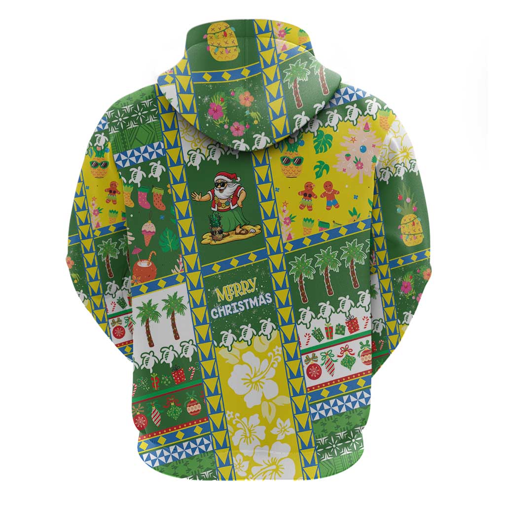 Pitcairn Islands Christmas Zip Hoodie Festive Beach Vibes LT05 - Polynesian Pride