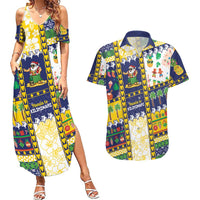Tokelau Christmas Couples Matching Summer Maxi Dress and Hawaiian Shirt Festive Beach Vibes LT05 Colorful - Polynesian Pride