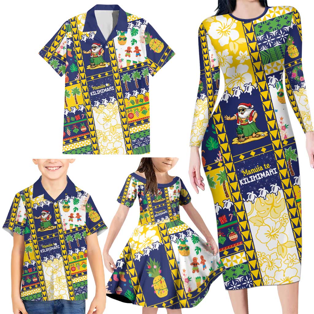 Tokelau Christmas Family Matching Long Sleeve Bodycon Dress and Hawaiian Shirt Festive Beach Vibes LT05 - Polynesian Pride
