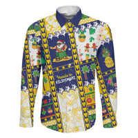 Tokelau Christmas Family Matching Long Sleeve Bodycon Dress and Hawaiian Shirt Festive Beach Vibes LT05 Dad's Shirt - Long Sleeve Colorful - Polynesian Pride