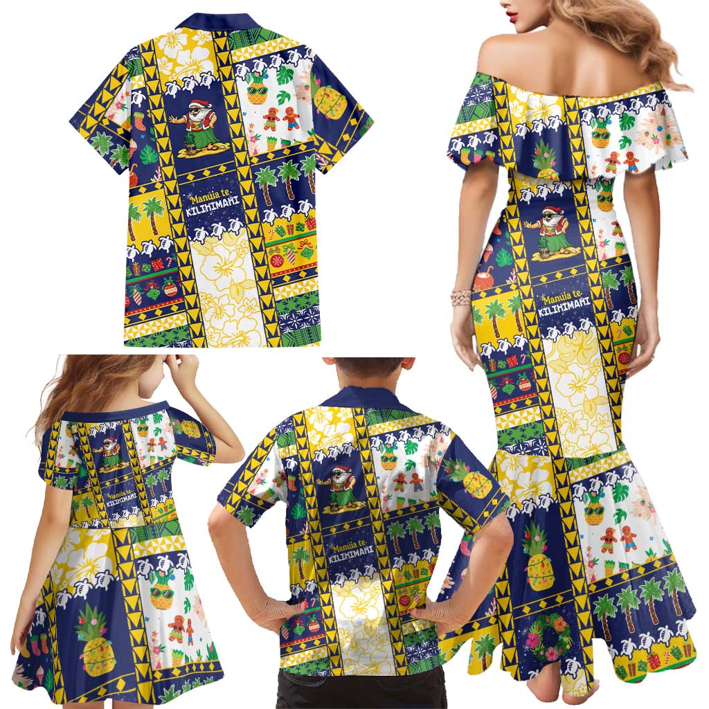 Tokelau Christmas Family Matching Mermaid Dress and Hawaiian Shirt Festive Beach Vibes LT05 - Polynesian Pride