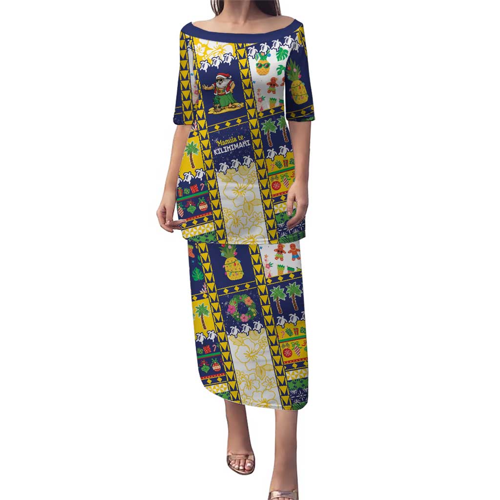 Tokelau Christmas Family Matching Puletasi and Hawaiian Shirt Festive Beach Vibes LT05 Mom's Dress Colorful - Polynesian Pride