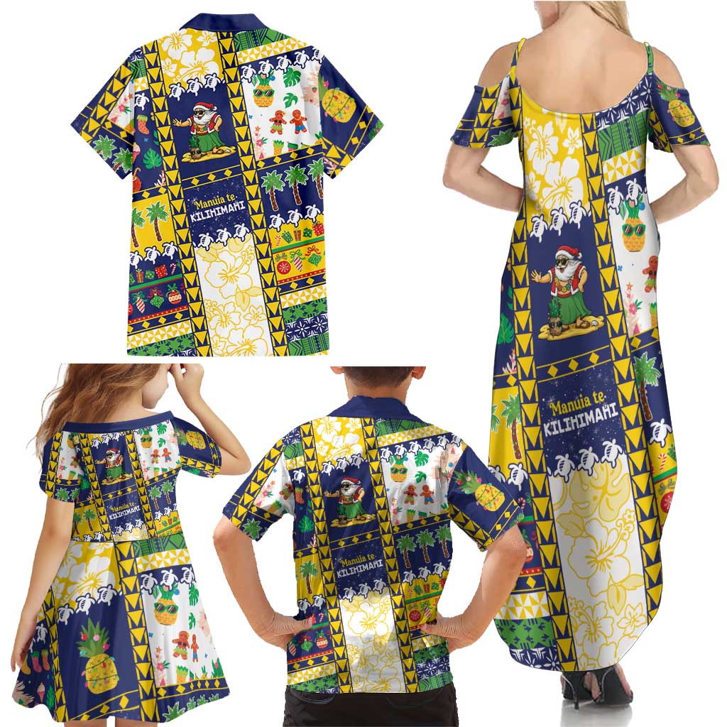 Tokelau Christmas Family Matching Summer Maxi Dress and Hawaiian Shirt Festive Beach Vibes LT05 - Polynesian Pride