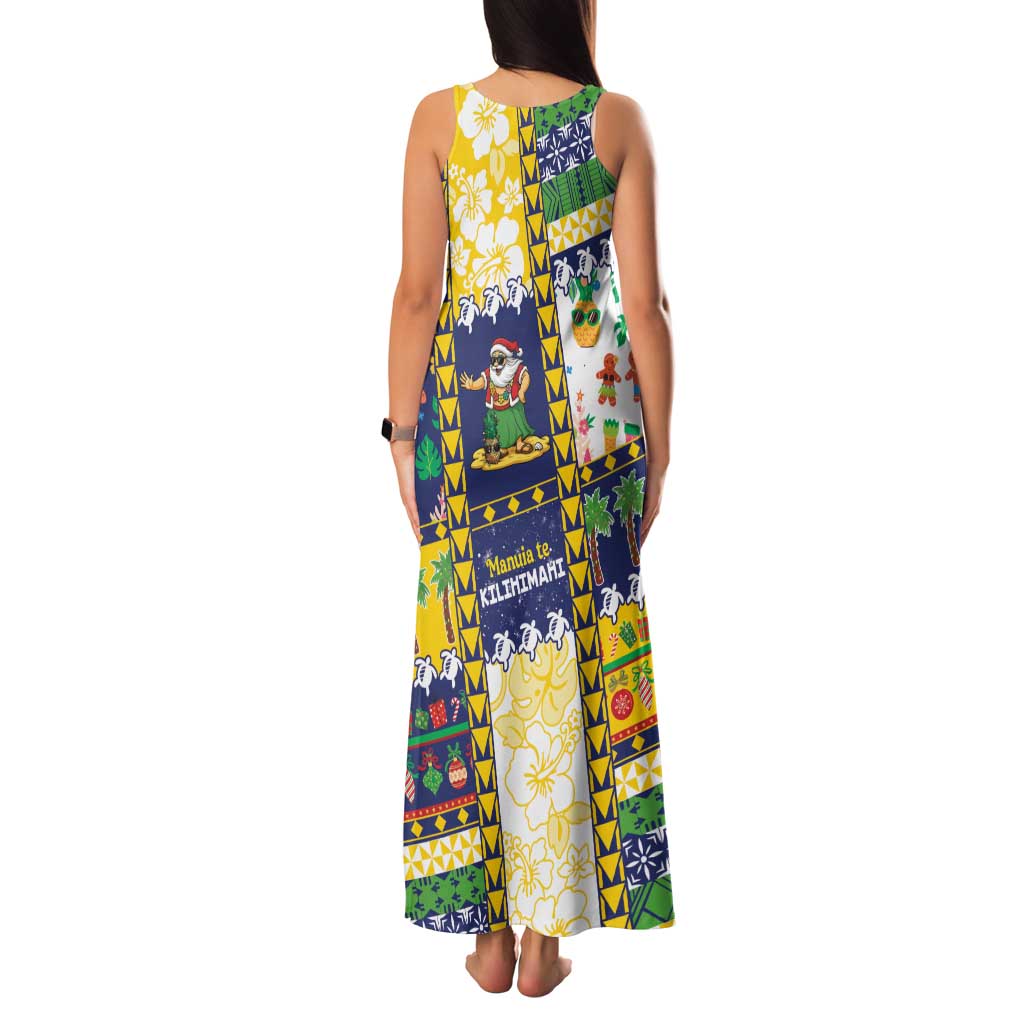 Tokelau Christmas Family Matching Tank Maxi Dress and Hawaiian Shirt Festive Beach Vibes LT05 - Polynesian Pride
