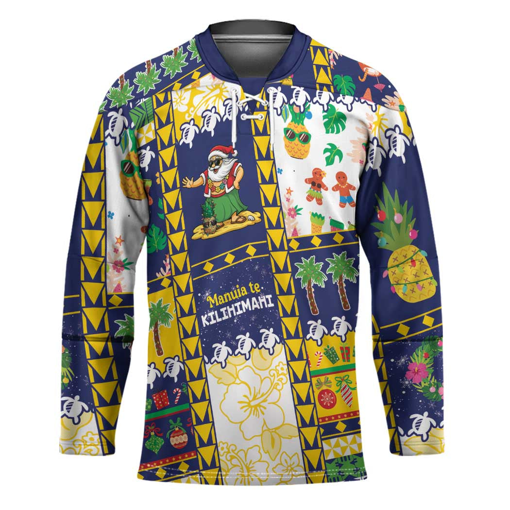 Tokelau Christmas Hockey Jersey Festive Beach Vibes - Polynesian Pride