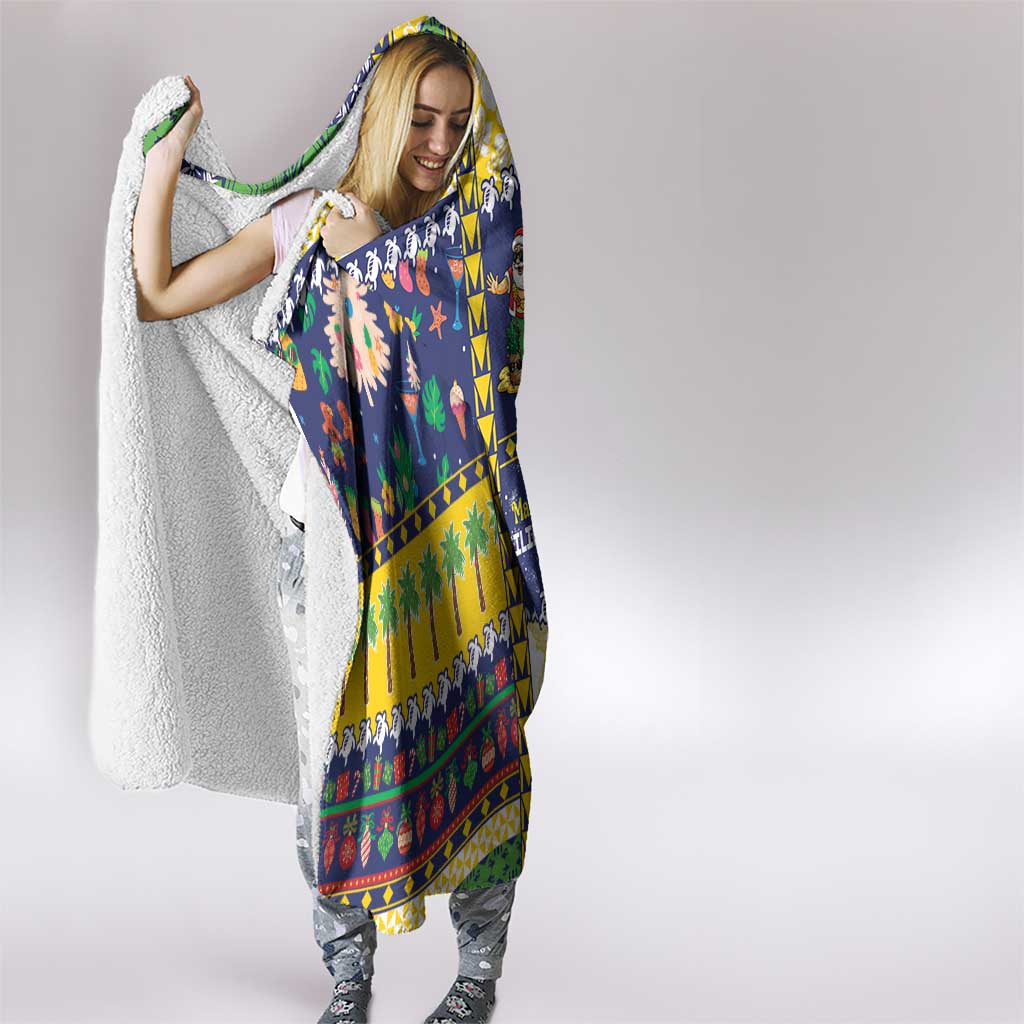 Tokelau Christmas Hooded Blanket Festive Beach Vibes - Polynesian Pride