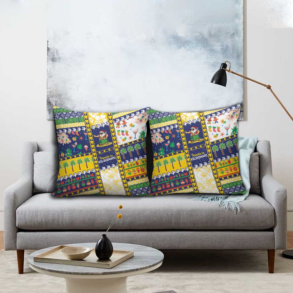 Tokelau Christmas Pillow Cover Festive Beach Vibes - Polynesian Pride