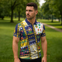 Tokelau Christmas Zipper Polo Shirt Festive Beach Vibes - Polynesian Pride