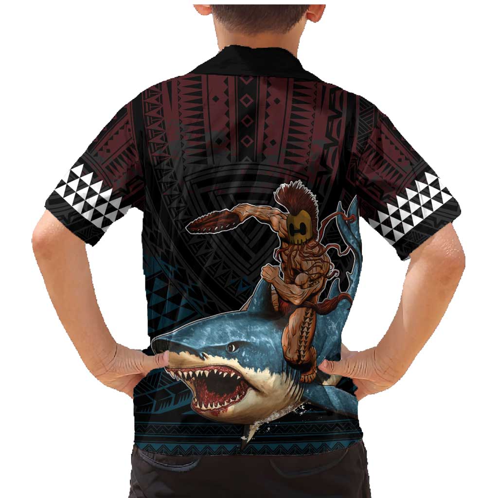 Hawaii Ikaika Family Matching Mermaid Dress and Hawaiian Shirt Hawaiian Mythic Koa Tribal Warrior LT05 - Polynesian Pride