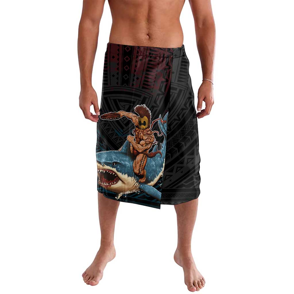 Hawaii Ikaika Lavalava Hawaiian Mythic Koa Tribal Warrior LT05 Black - Polynesian Pride