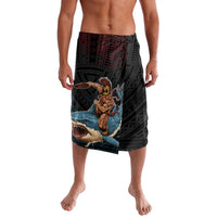Hawaii Ikaika Lavalava Hawaiian Mythic Koa Tribal Warrior LT05 Black - Polynesian Pride