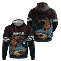 Hawaii Ikaika Zip Hoodie Hawaiian Mythic Koa Tribal Warrior LT05 - Polynesian Pride
