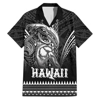 Hawaiian Ikaika Warrior Family Matching Mermaid Dress and Hawaiian Shirt Tribal Pattern LT05 Dad's Shirt - Short Sleeve Black - Polynesian Pride