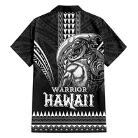Hawaiian Ikaika Warrior Family Matching Off The Shoulder Long Sleeve Dress and Hawaiian Shirt Tribal Pattern LT05 - Polynesian Pride
