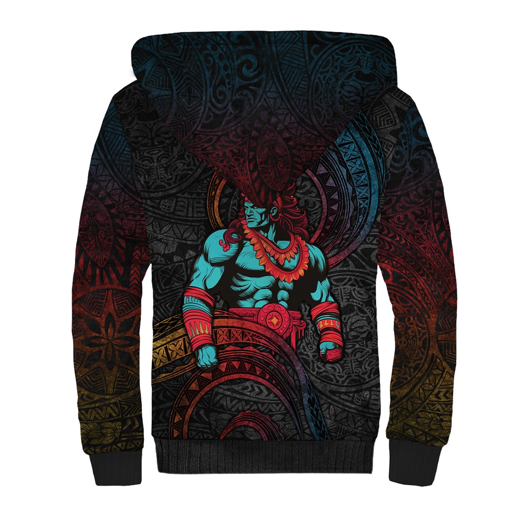 Hawaiian Demigod Maui Sherpa Hoodie Polynesian Mythology LT05 - Polynesian Pride