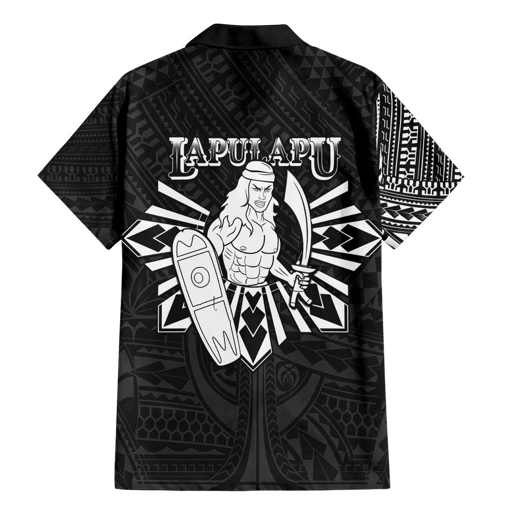 Philippines Tribal Family Matching Mermaid Dress and Hawaiian Shirt King Lapu Lapu Black Version LT05 - Polynesian Pride