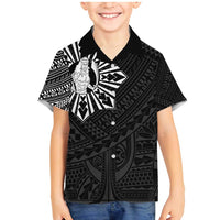 Philippines Tribal Family Matching Mermaid Dress and Hawaiian Shirt King Lapu Lapu Black Version LT05 Son's Shirt Black - Polynesian Pride