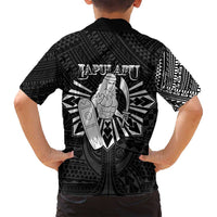Philippines Tribal Family Matching Off Shoulder Maxi Dress and Hawaiian Shirt King Lapu Lapu Black Version LT05 - Polynesian Pride