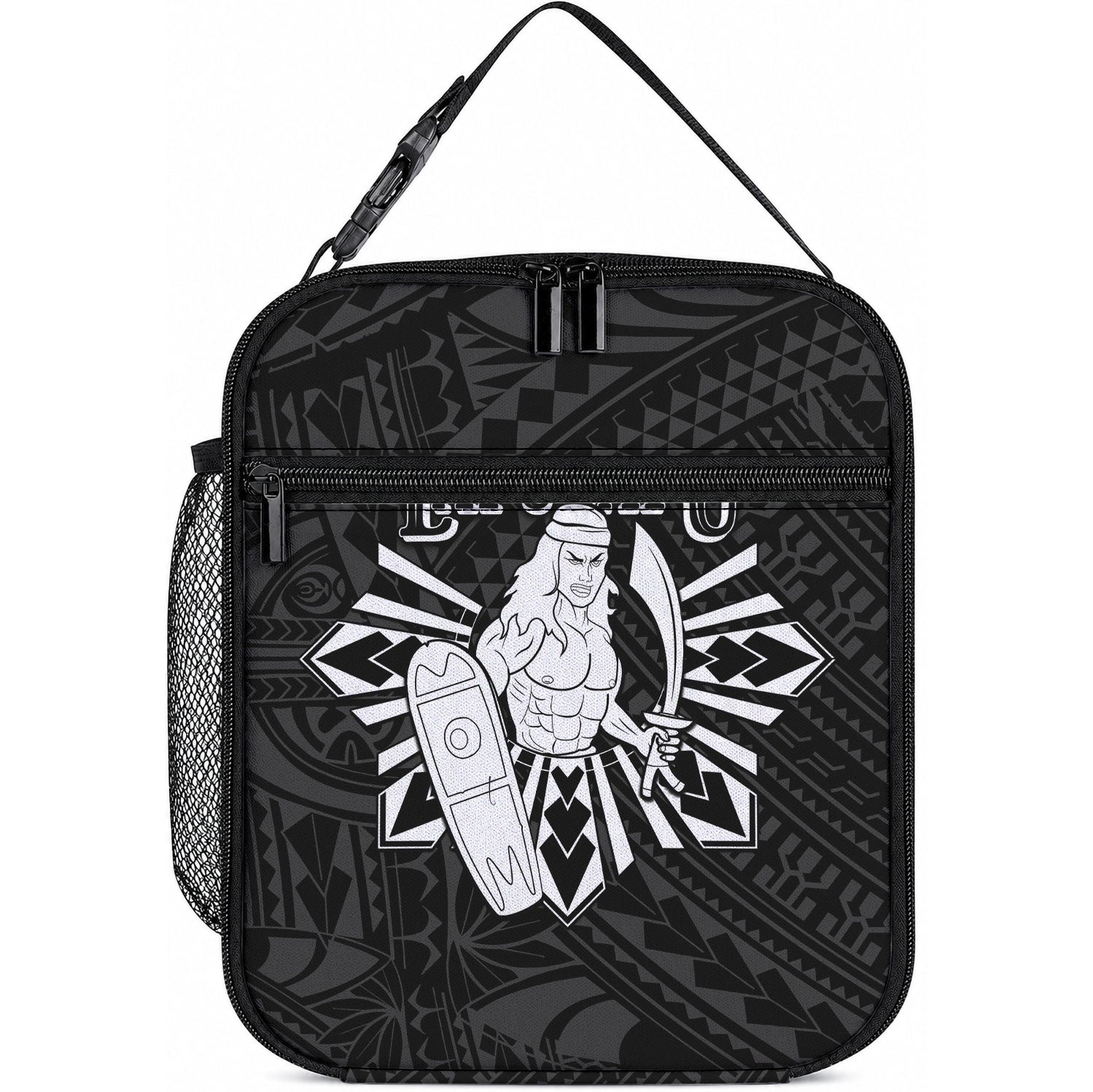 Philippines Tribal Lunch Bag King Lapu Lapu Black Version