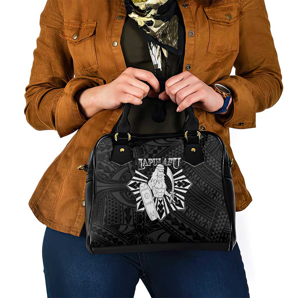 Philippines Tribal Shoulder Handbag King Lapu Lapu Black Version