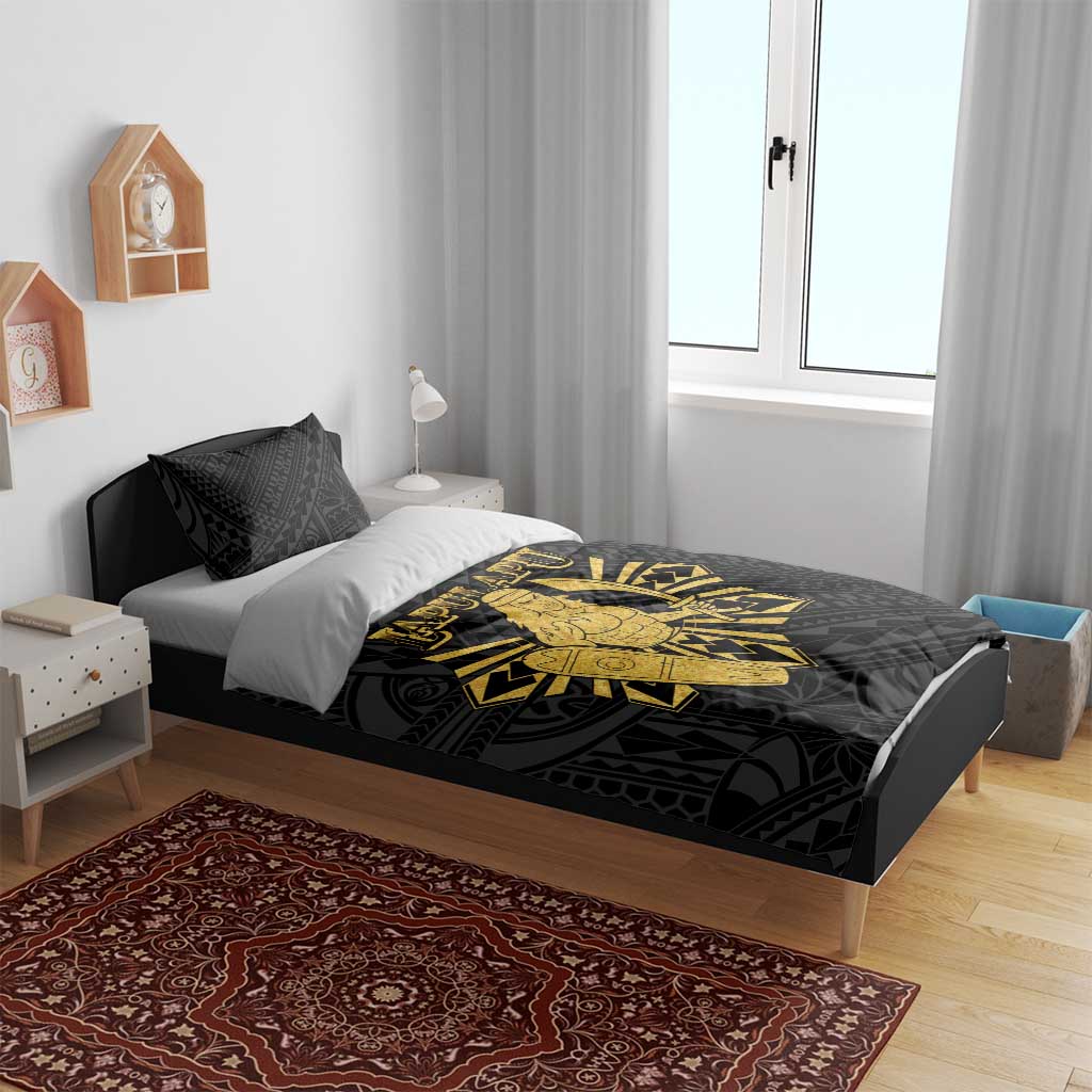 Philippines Tribal Bedding Set King Lapu Lapu Gold Version