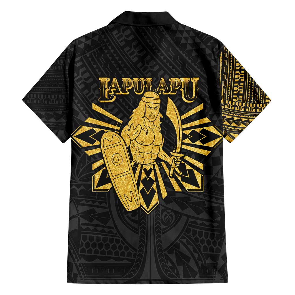 Philippines Tribal Family Matching Puletasi and Hawaiian Shirt King Lapu Lapu Gold Version LT05 - Polynesian Pride
