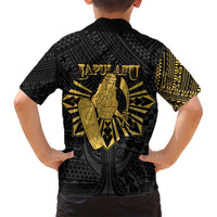 Philippines Tribal Family Matching Summer Maxi Dress and Hawaiian Shirt King Lapu Lapu Gold Version LT05 - Polynesian Pride