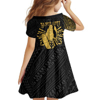 Philippines Tribal Family Matching Summer Maxi Dress and Hawaiian Shirt King Lapu Lapu Gold Version LT05 - Polynesian Pride
